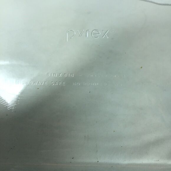 Pyrex‎ Dish Pan 2 Qt Clear 8x8x2 Square Casserole Brownie Baking #222 No Lid B3 - Picture 8 of 9